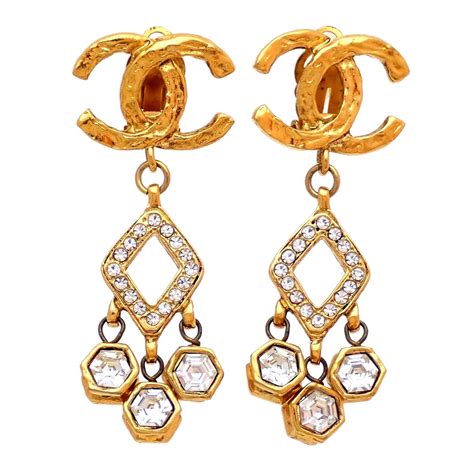 c chanel earrings|authentic Chanel cc earrings.